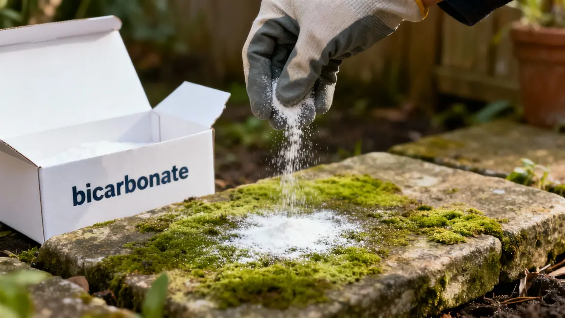 main applique bicarbonate sur mousse terrasse