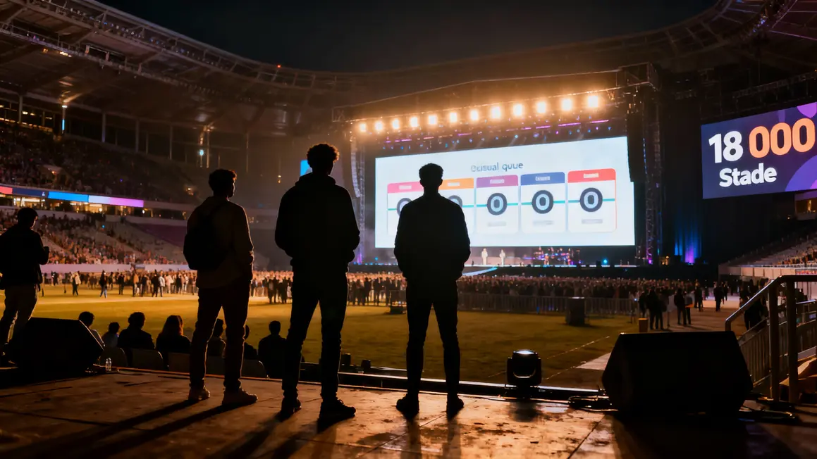 Stade complet BTS file attente virtuelle concert