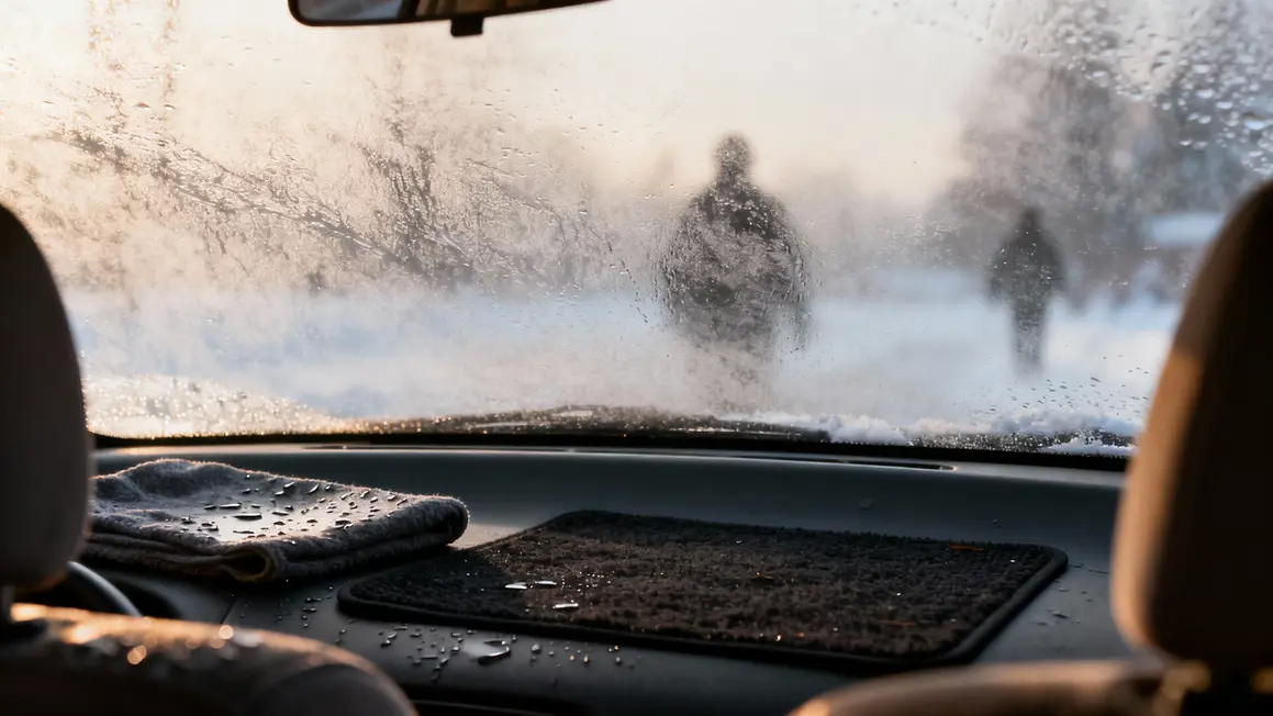 pare brise embué intérieur voiture hiver