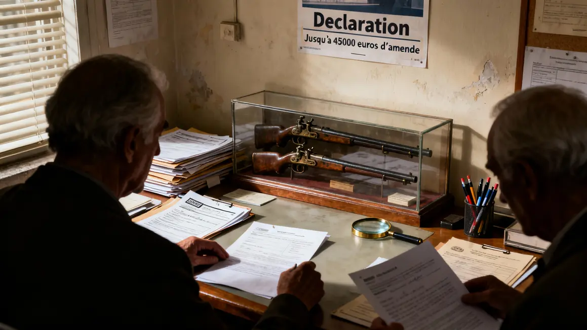 collectionneur armes anciennes paperasse loi amende