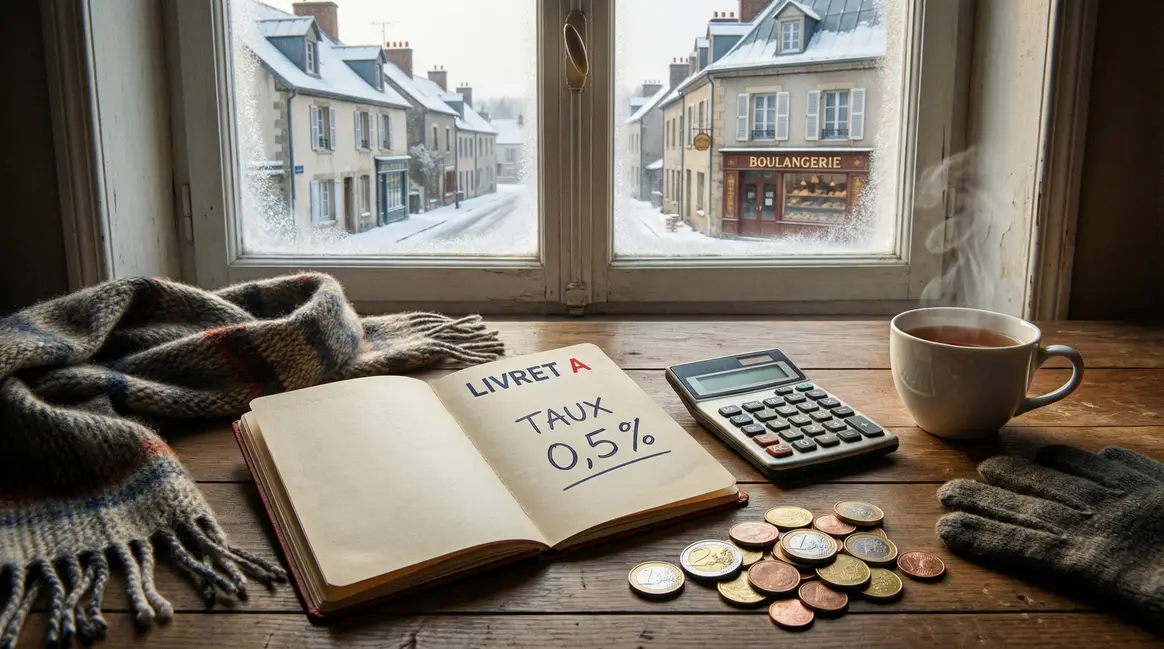 carnet épargne livret A taux bas sur table