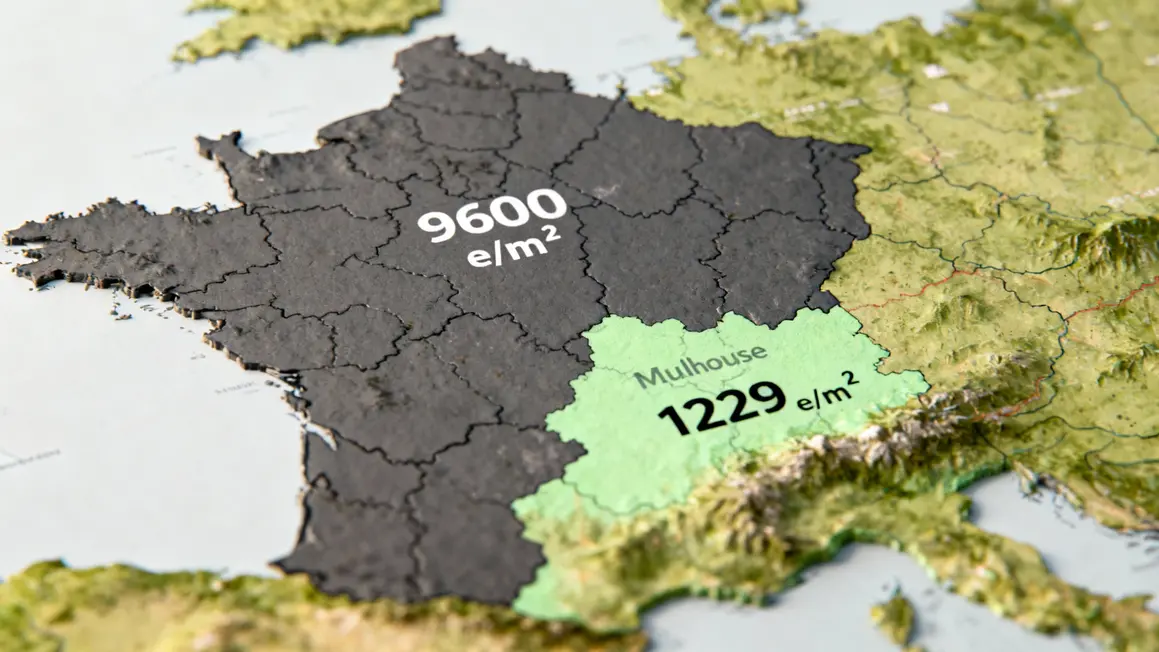 carte france metropoles prix elevé villes moyennes prix bas