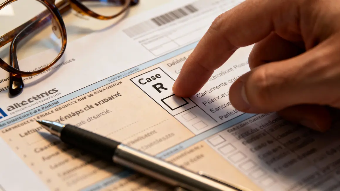 main coche case r sur formulaire fiscal