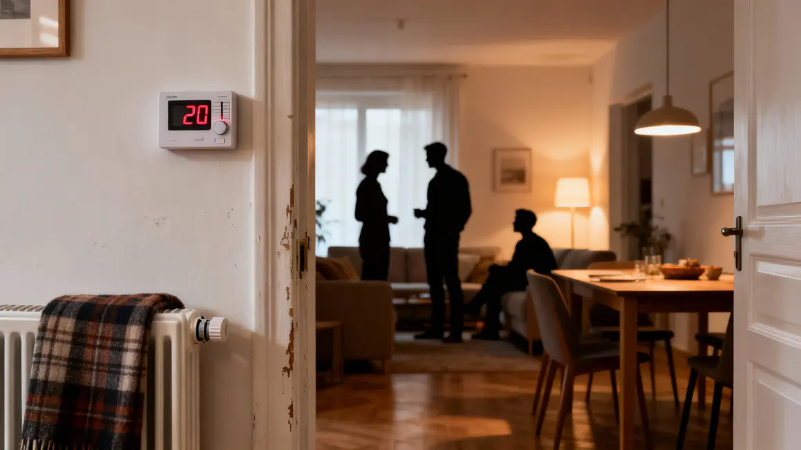 thermostat 20 degrés salon moderne chauffage confortable