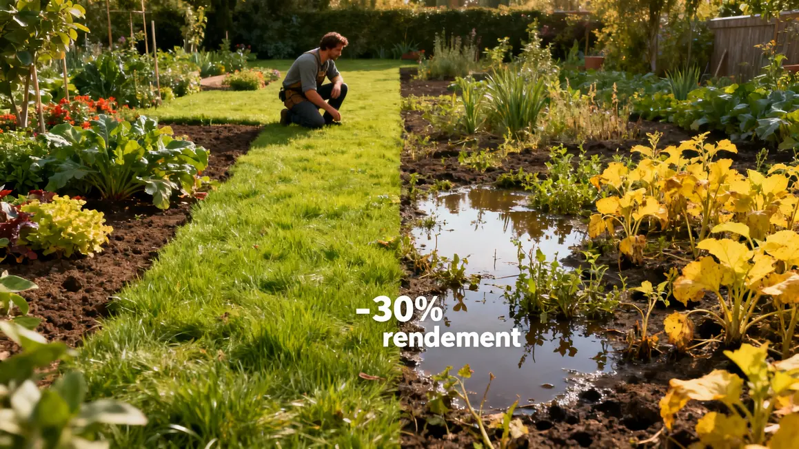 pertes jardin zone 7a sol stagnation faiblesse rendement