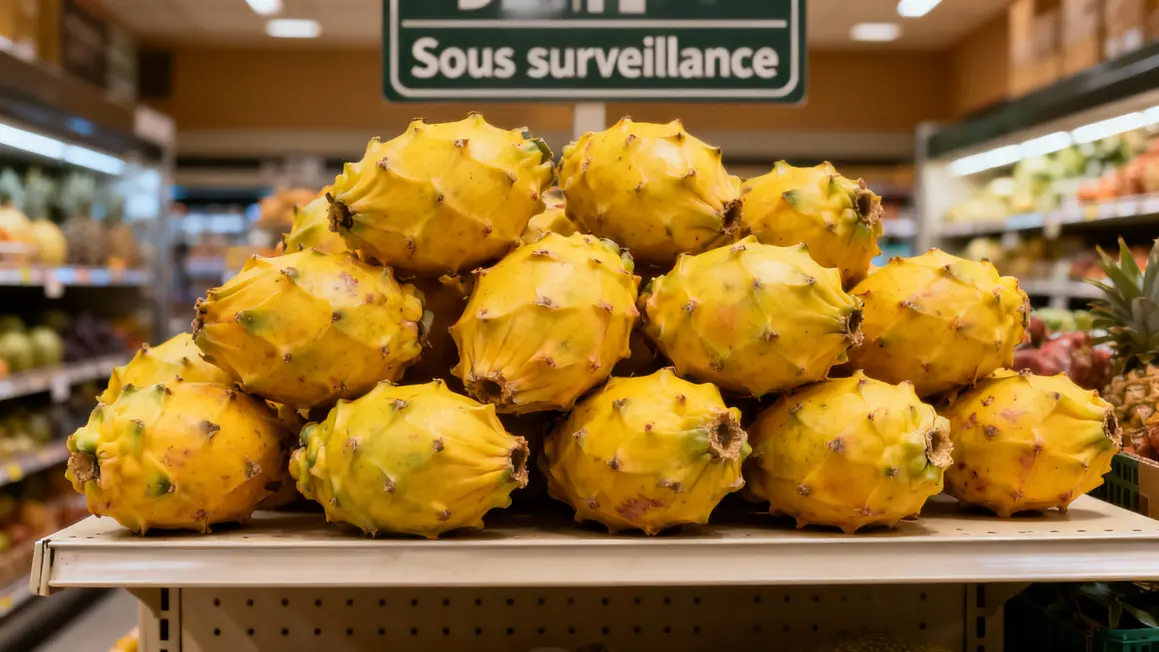 Surveillance pitaya jaune magasin