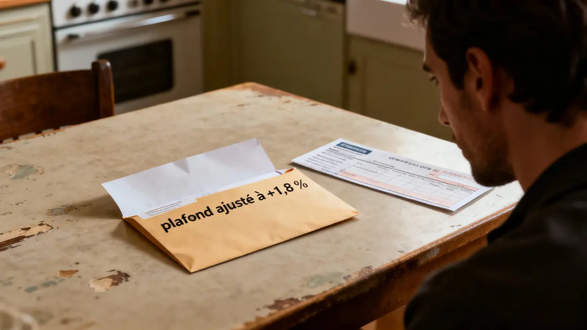courrier caf ouvert plafond ajuste sur table