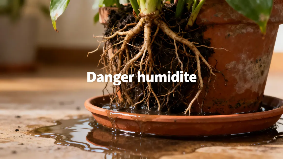 Photo racines pourries danger humidite hiver plantes