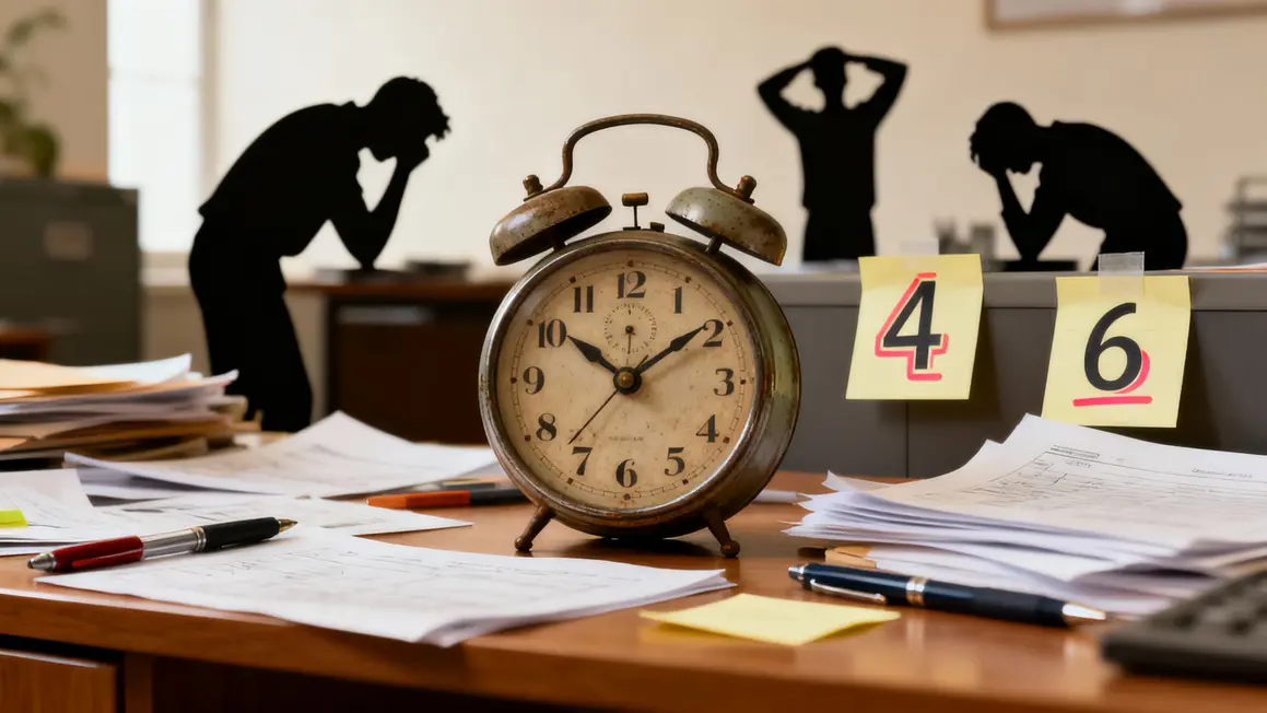 horloge bureau stress piege juridique succession