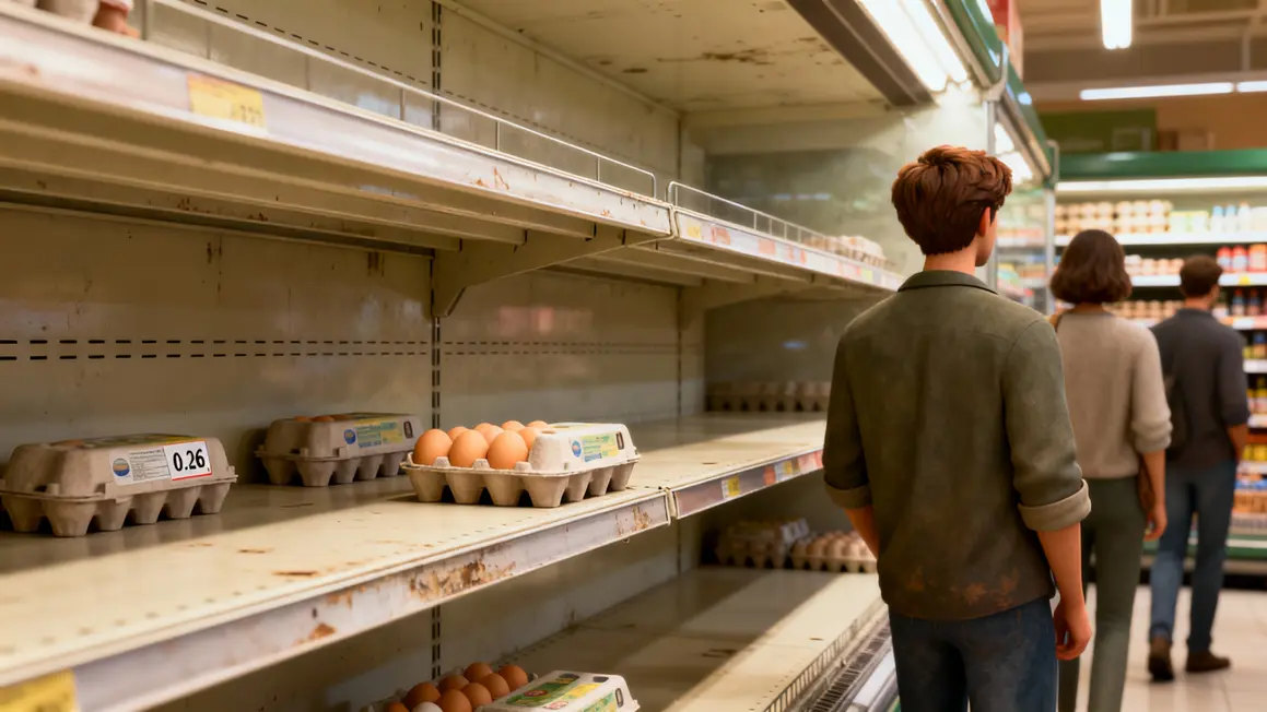 Rayons oeufs vides supermarche france