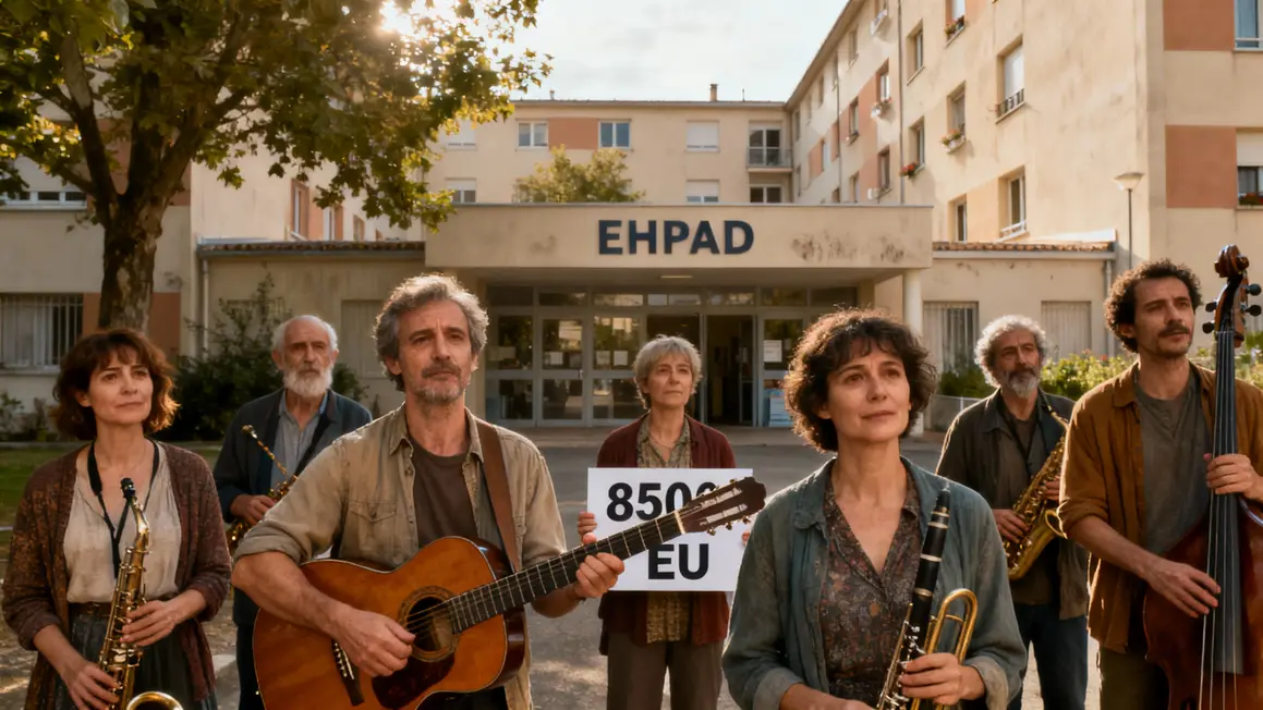 groupe solidaire instruments devant ehpad nantes soutien henri