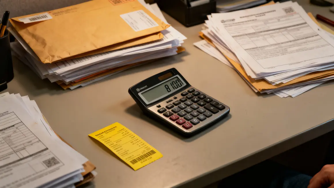 Ticket jaune recommandé documents frais administratif bureau