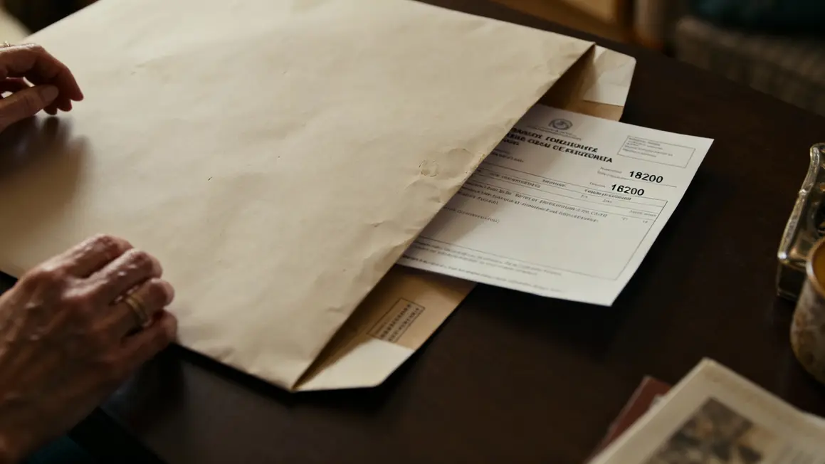 Enveloppe impôts 18200 euros mains femme tremblantes