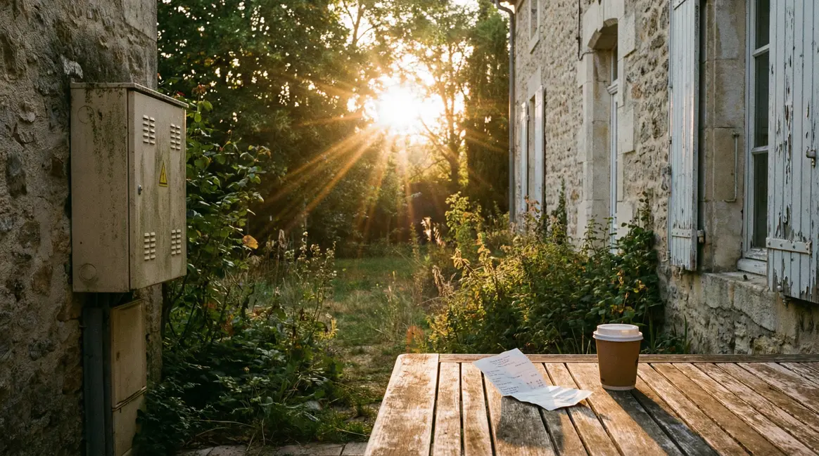 Extérieur maison française avec facture électricité baisse CTA