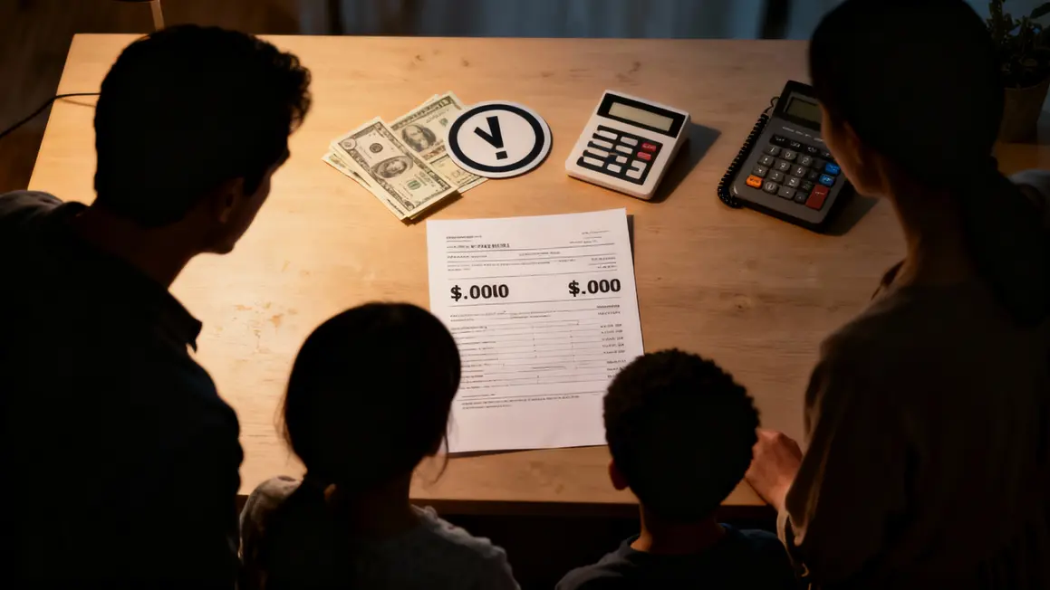 Famille stressée, double débit, factures banque