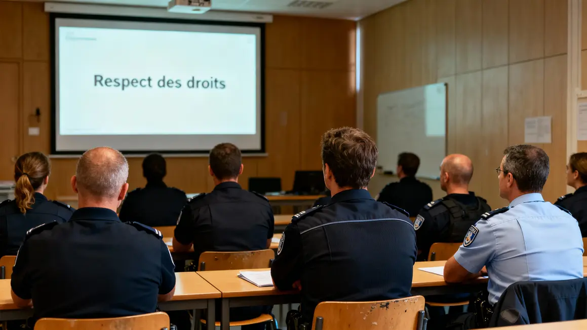 Salle formation policiers contrôle droits