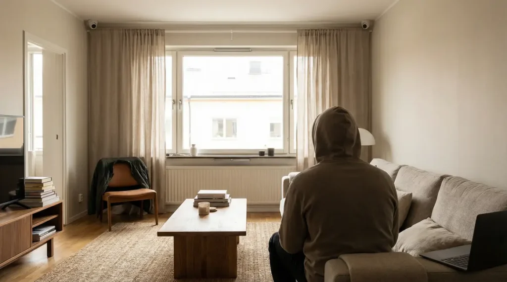 Appartement sous videosurveillance discrete caméras murs