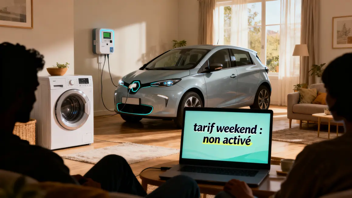 Salon, lave-linge et voiture sans tarif weekend sur Linky