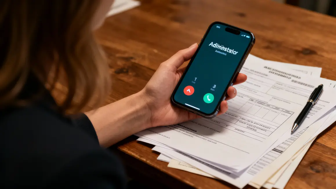 Main tient téléphone appel administratif