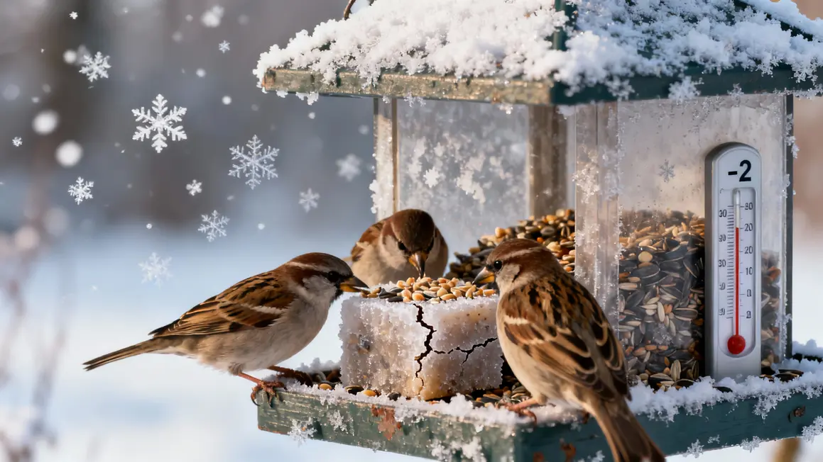 Mangeoire bloc de graines gele oiseaux par temps froid