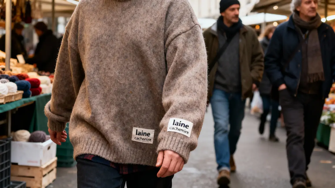 Déambulation marché hiver manches XXL matières chaudes
