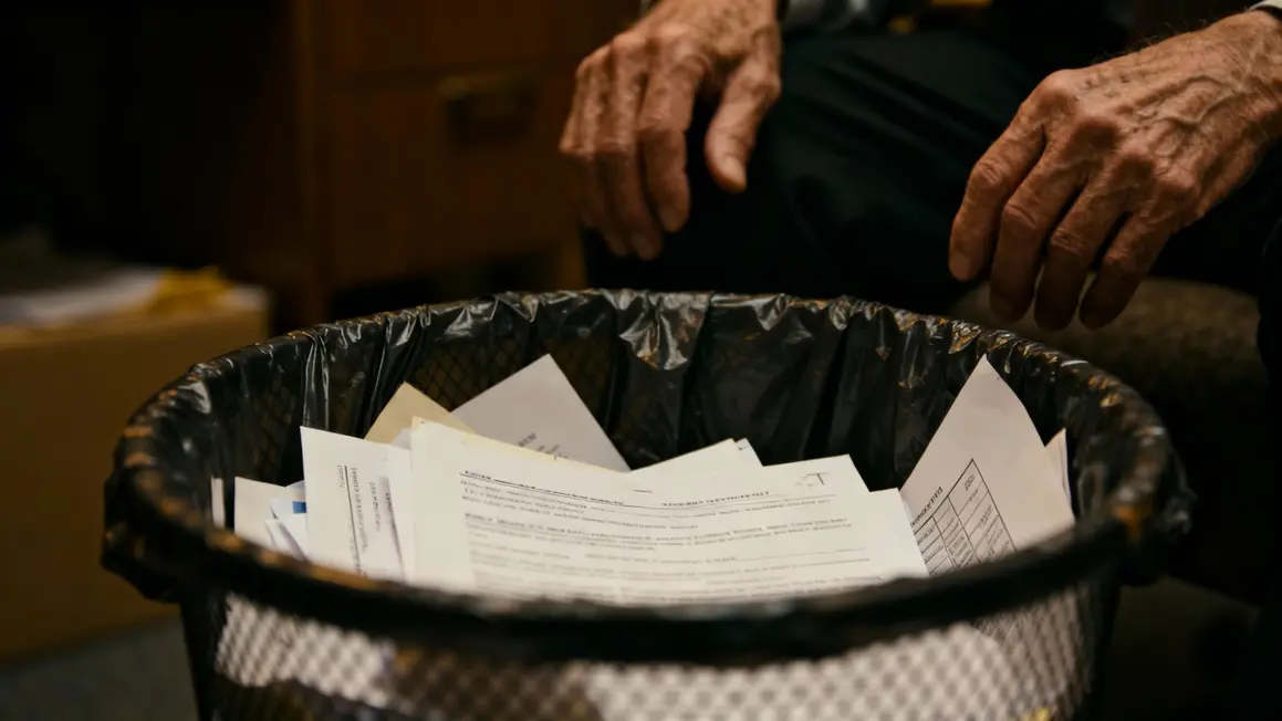 poubelle document senior urgence