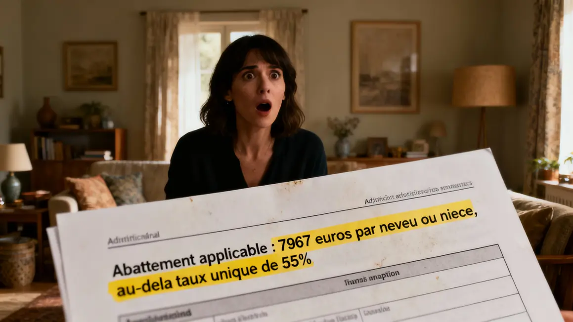 Document administratif surligné abattement héritage