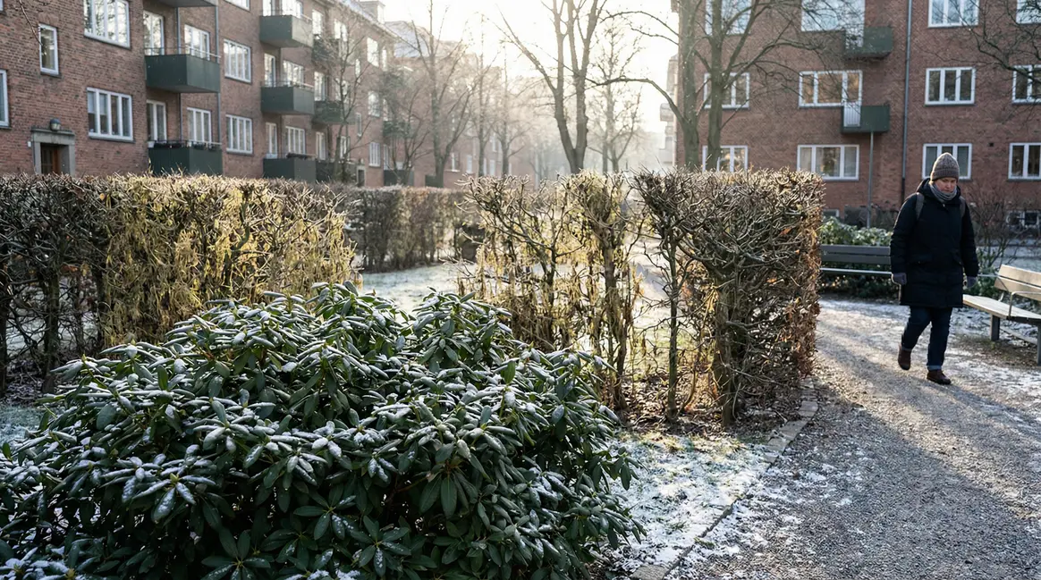Pittosporum tenuifolium dense vert en hiver