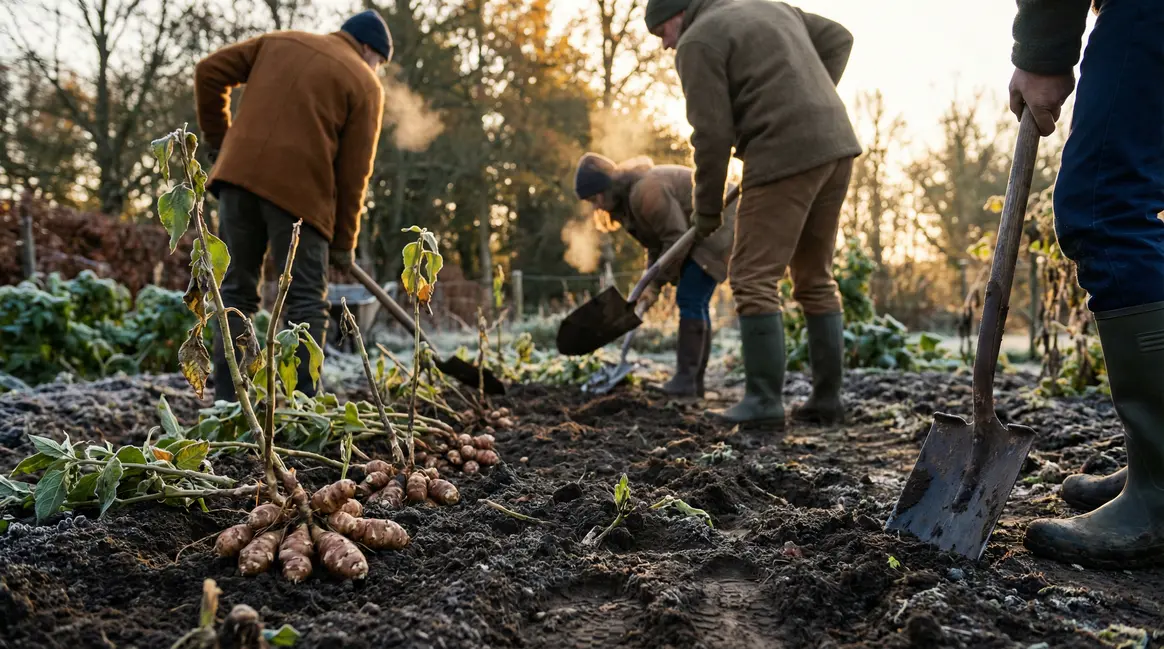 potager hiver plantation topinambour