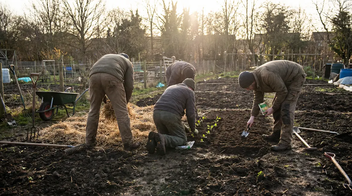 Jardin en préparation semis et plantation février