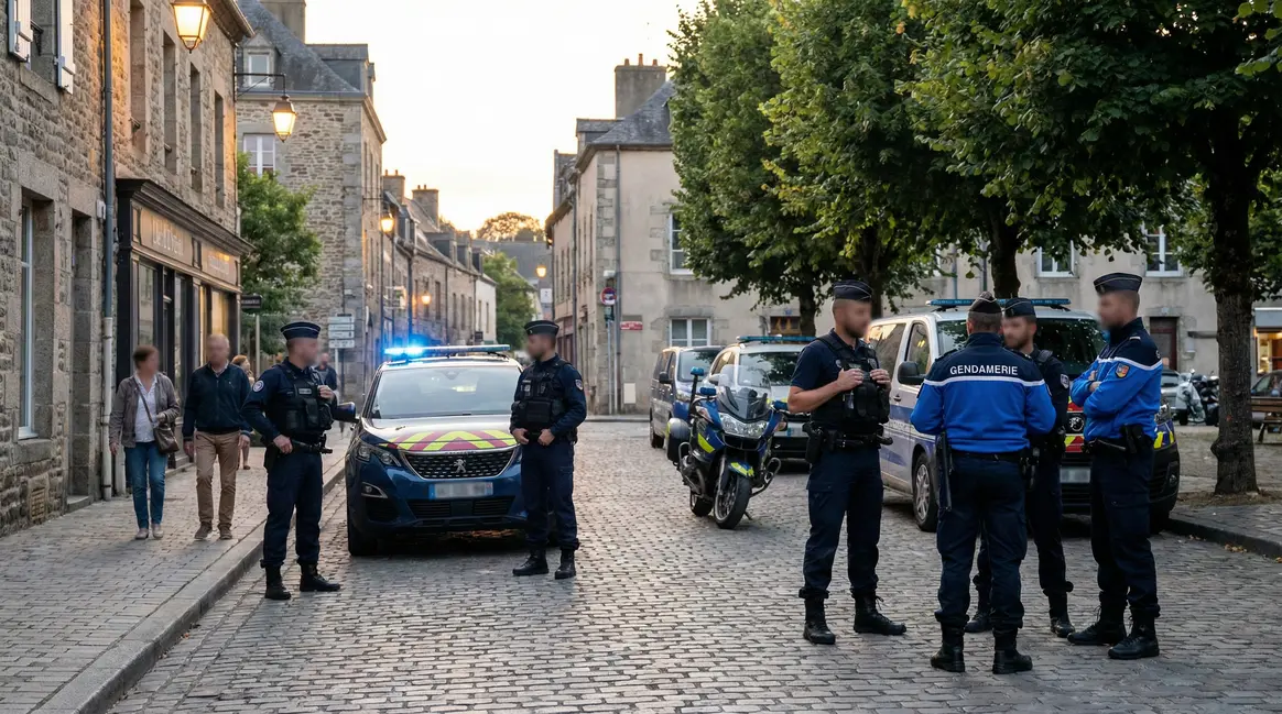 Scène de policiers gendarmes sécurité rue française