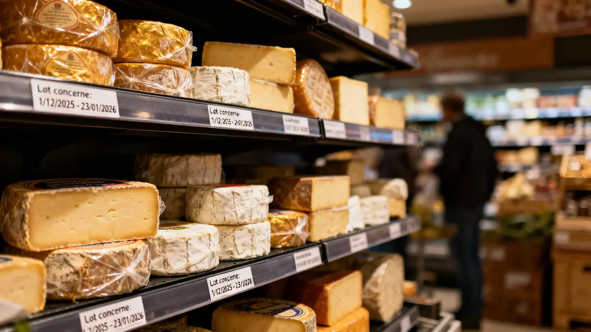Rayonnage fromage rappel lots supermarché
