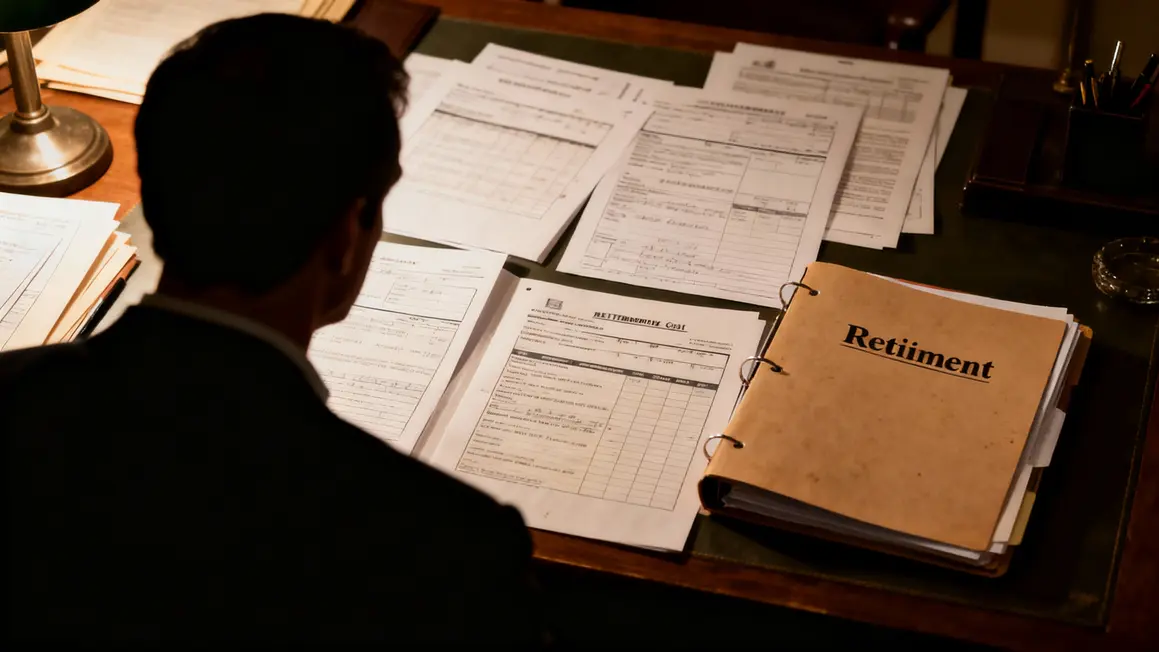 Homme verifie papiers dossier retraite
