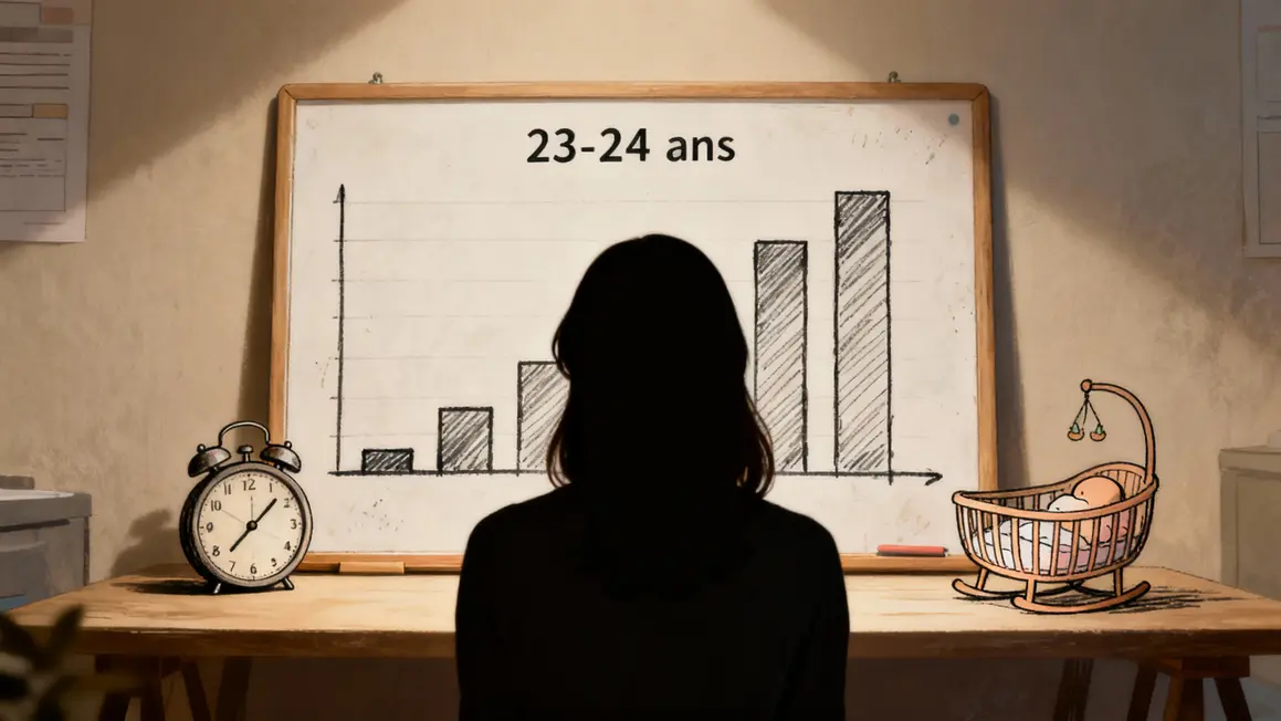 Femme tableau barres retraite carriere hachee