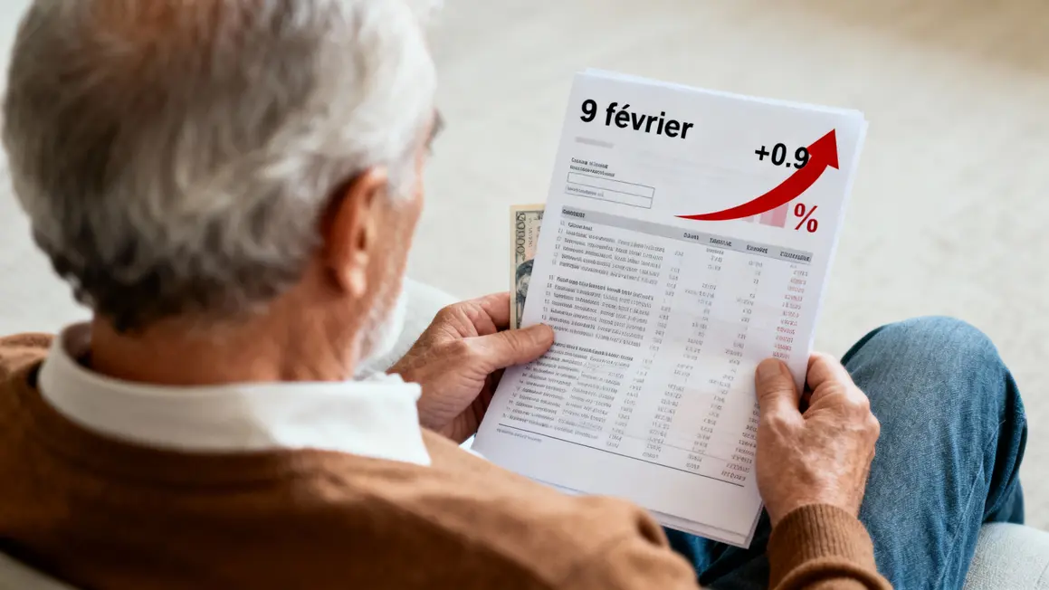 Relevé bancaire retraité paiement 9 février hausse