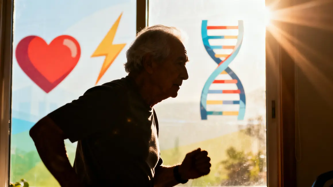 Senior mouvement lumière naturelle santé