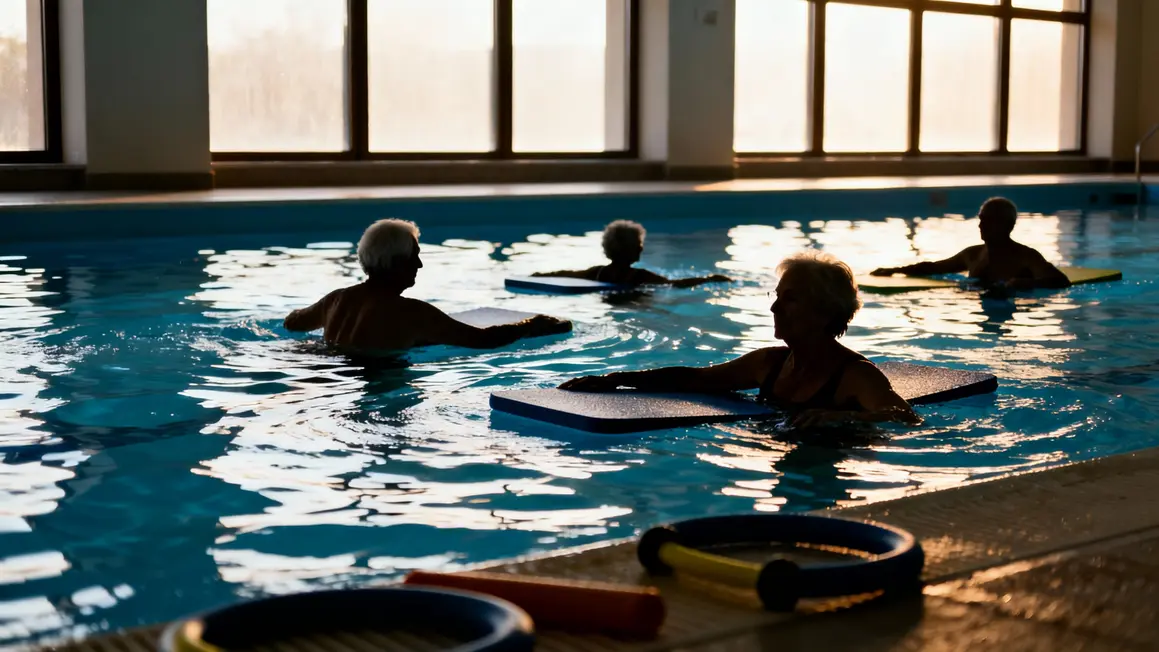 Seniors nage aquagym piscine bienfaits