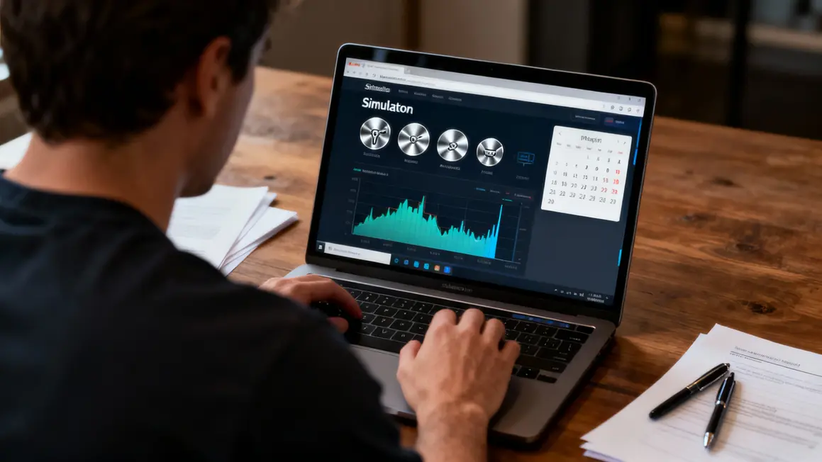personne utilise simulateur succession 2026 sur laptop