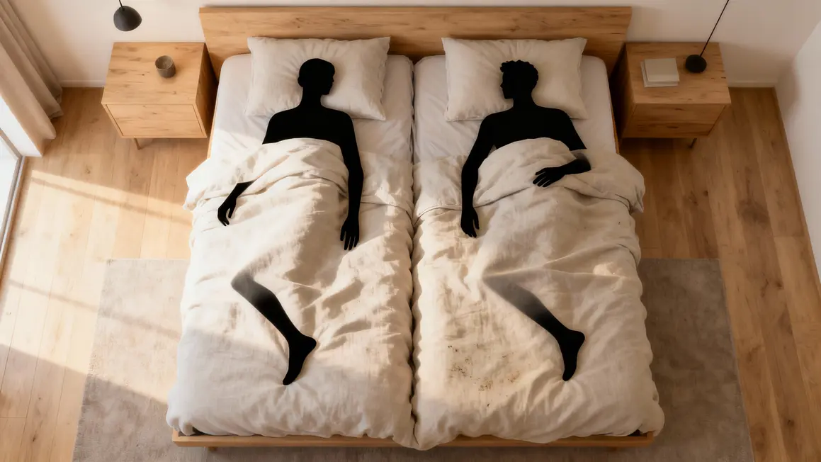 chambre scandinave deux couettes couple
