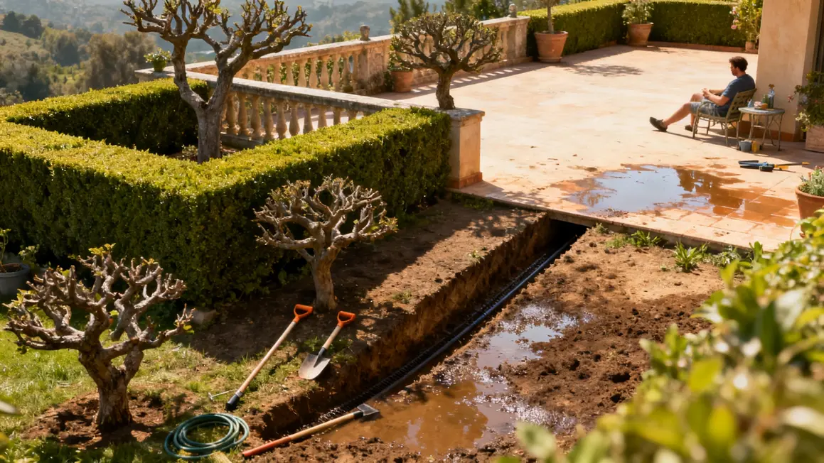 terrasse éclaircie drainage sécurité mousse supprimée