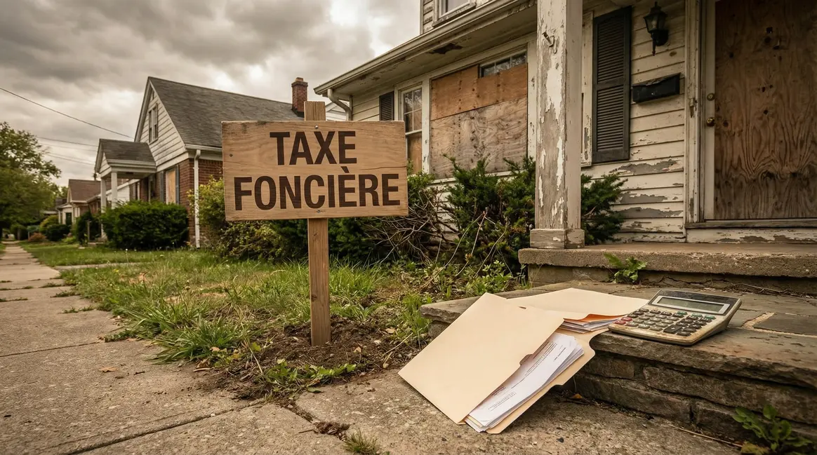 Maison vide avec dossier taxe foncière