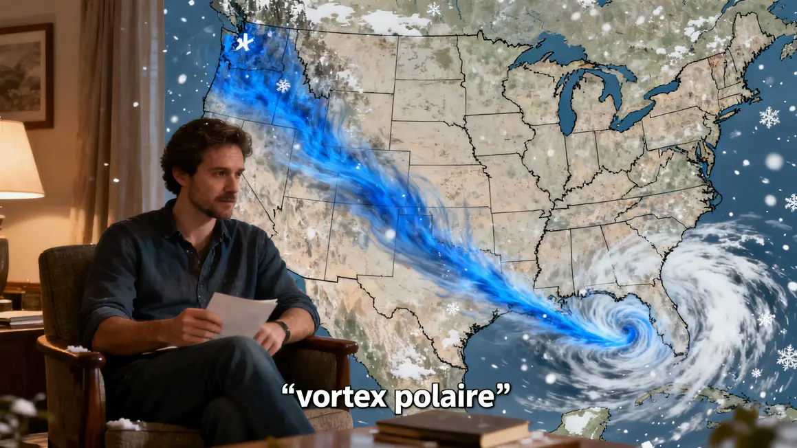 Carte Etats-Unis vague de froid vortex polaire