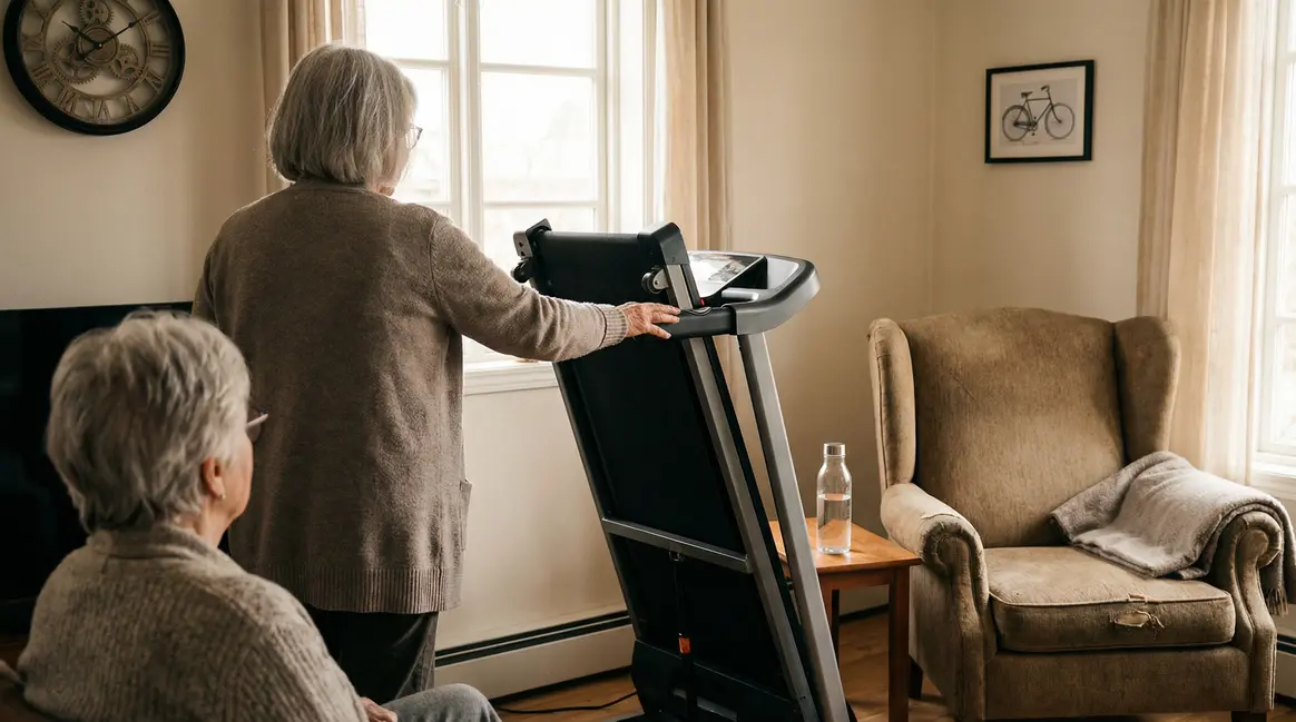 Seniors activite physique tapis marche autonomie