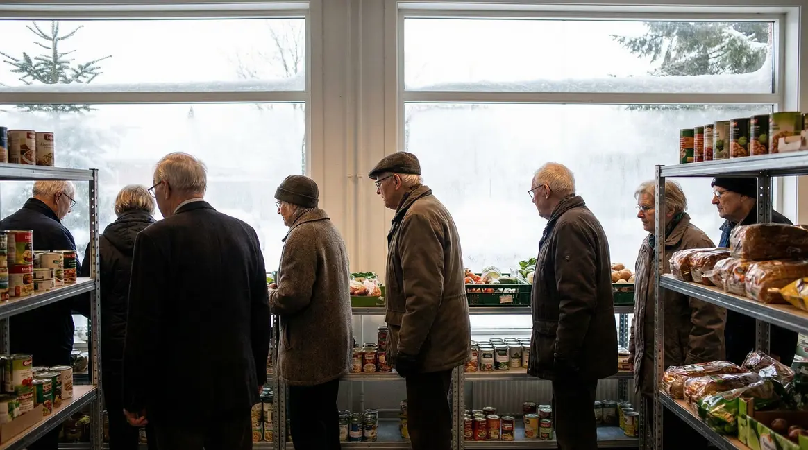 Centre d’aide alimentaire danois retraités riches et précaires