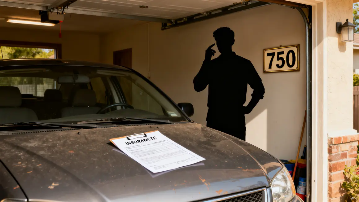 voiture stationnée garage, contrat assurance, 750 euros