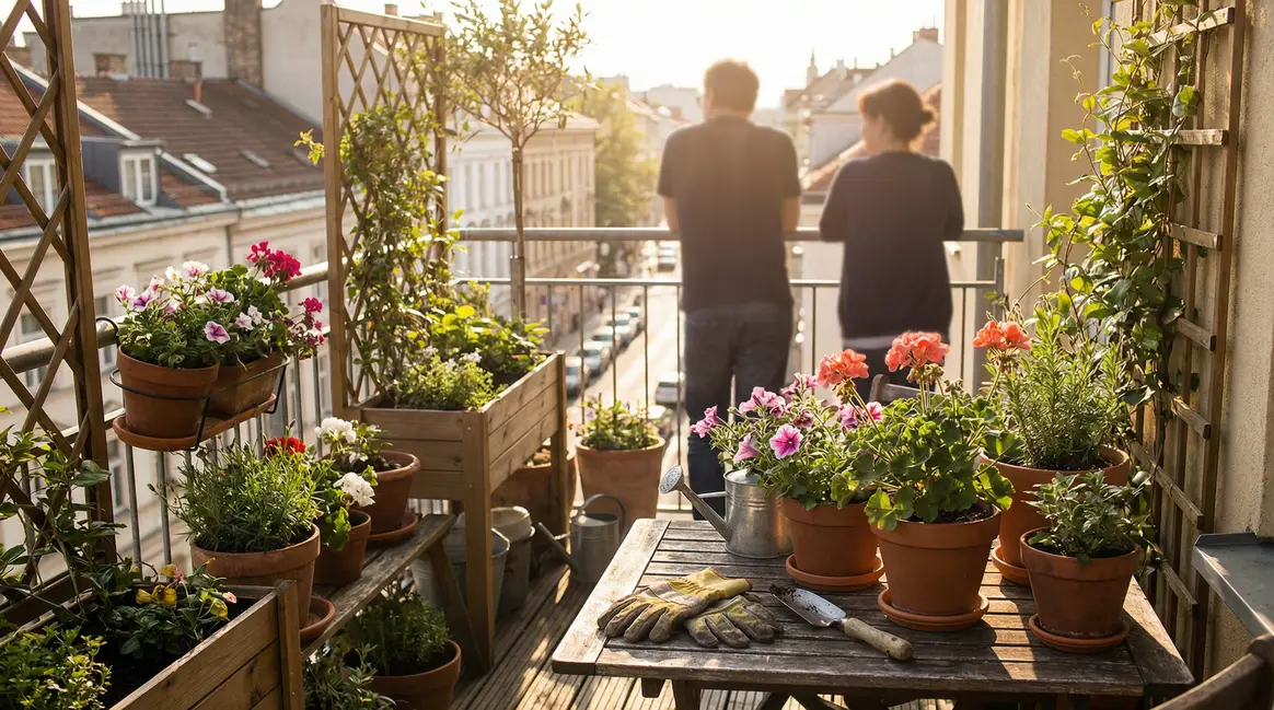 balcon fleuri printemps accessoires jardinage ikea