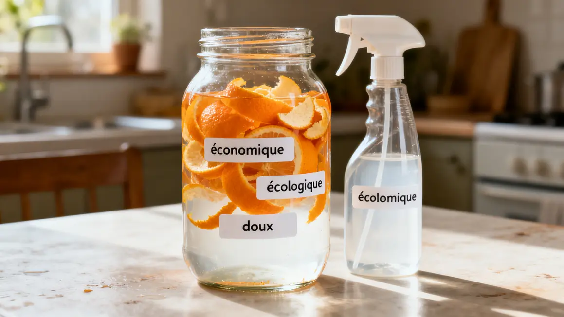 Spray maison ecorces orange vinaigre cuisine