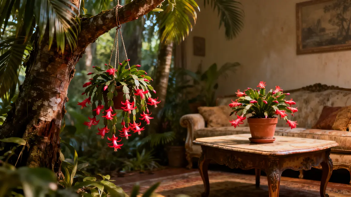 Cactus de Noël forêt tropicale et intérieur européen