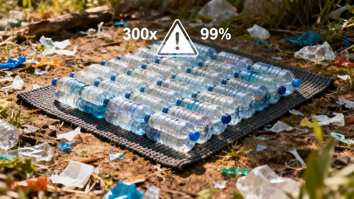 tapis de bouteilles plastique chiffres écologie 300x 99