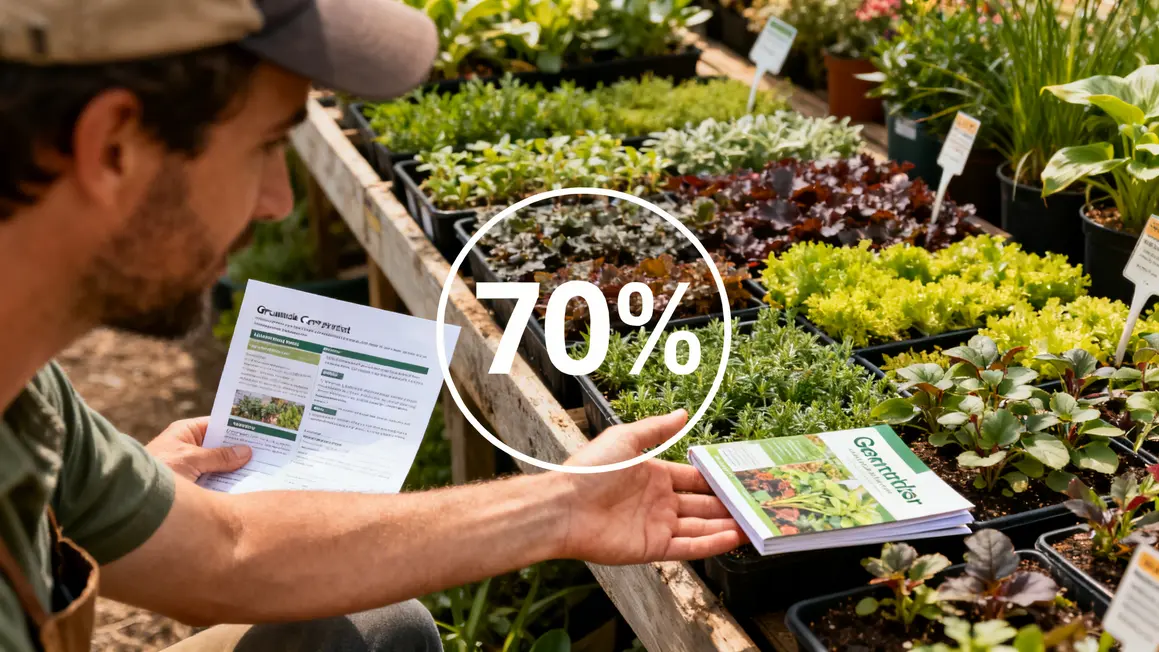 Jardinerie couvre-sol vendeur fiche conseil etude 70%
